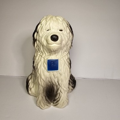 Niagara Plastics ''PF Savings'' Shaggy Sheep Dog Coin Bank Vtg Promo Item