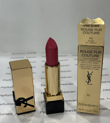 YSL Yves Saint Laurent Rouge Pur Couture Lipstick P2 Rose No Taboo Full Size 3.8