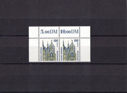BUND BRD 2001 SWK Mi. Nr. 2156 Schloss Schwerin 51 Cent Paar Oberrand Eckrand