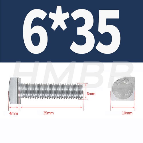 M4 - M12 Square Head Bolts With Small Head Stainless Steel A2 Metric Full Thread - Picture 27 of 72