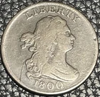 Photo of a 1800-P Half Cent from an eBay listing that sold on Jun 27, 2026