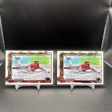 2025 Topps Holiday Baseball #H192 Spencer Steer Cincinnati Reds (2) Cards