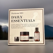 NEW Perricone MD Daily Essentials 4-Pc Starter Regimen Set Cleanser Serum Cream