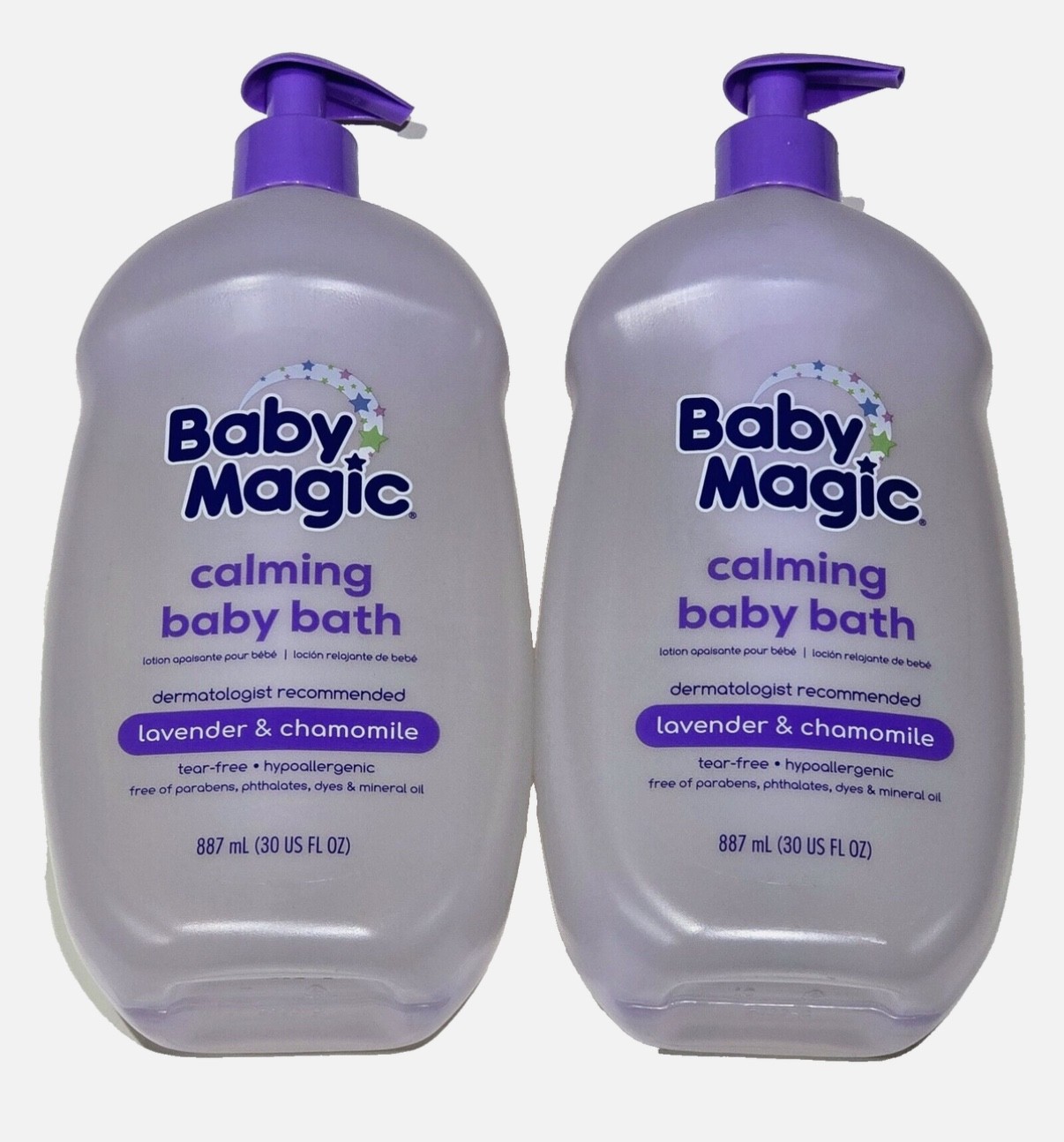 2 Pack Baby Magic Calming Baby Bath Lavender Chamomile Tear Free 30oz.