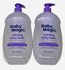2 Pack Baby Magic Calming Baby Bath Lavender Chamomile Tear Free 30oz.