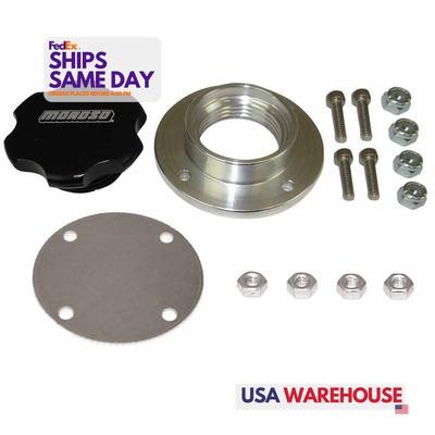 Moroso 68485, Kit Black Aluminum Valve Cover Oil Fill Kit - Bolt-On Performance