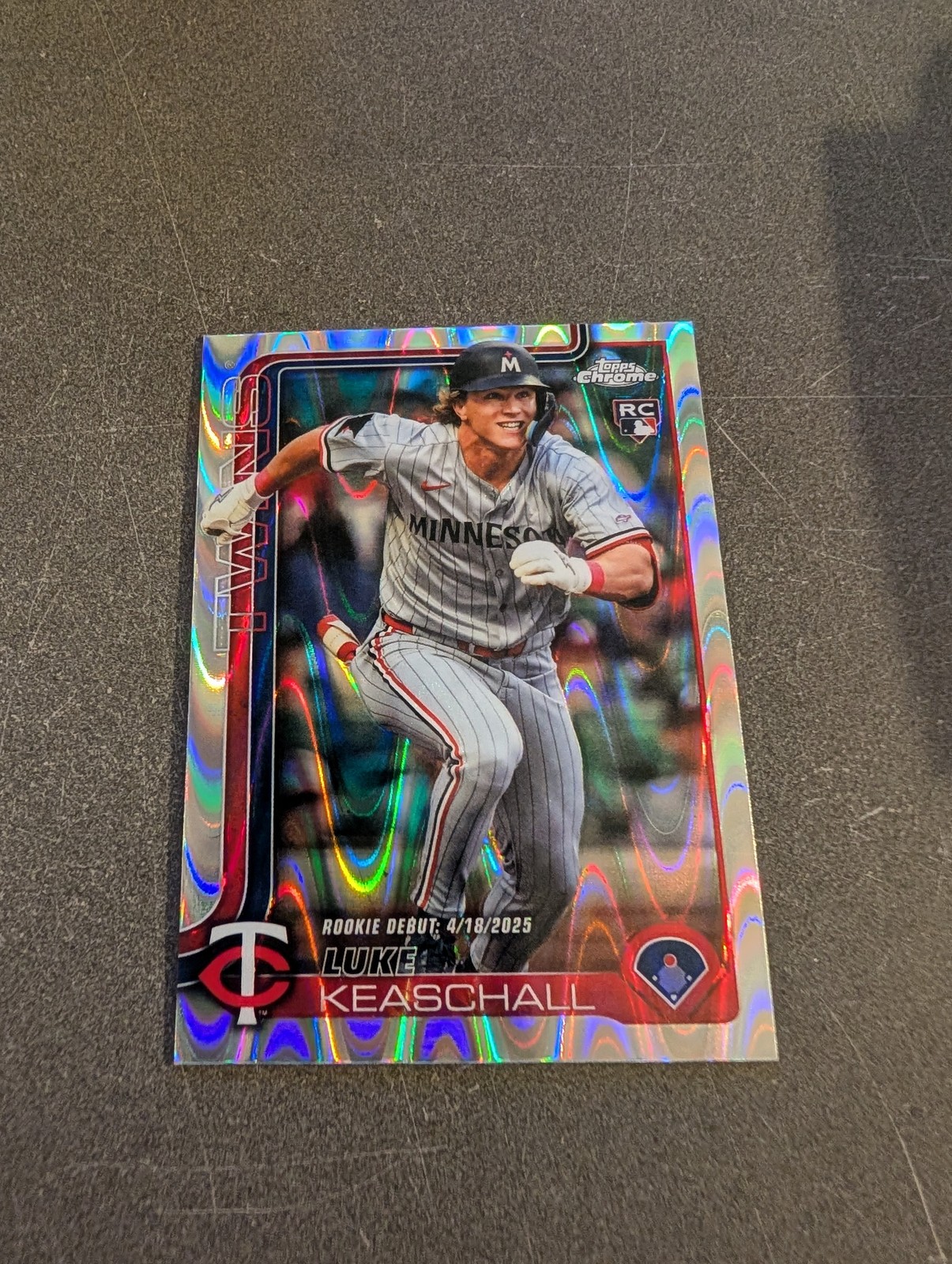 2025 Topps Chrome Update #USC134 Luke Keaschall Aqua Wave Refractors #/199