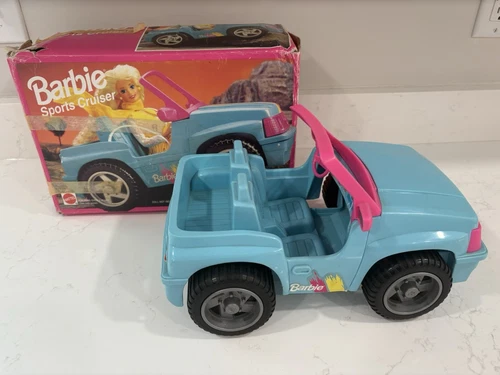 1990s Barbie Doll Vintage Sports Cruiser Car Jeep Blue With Box