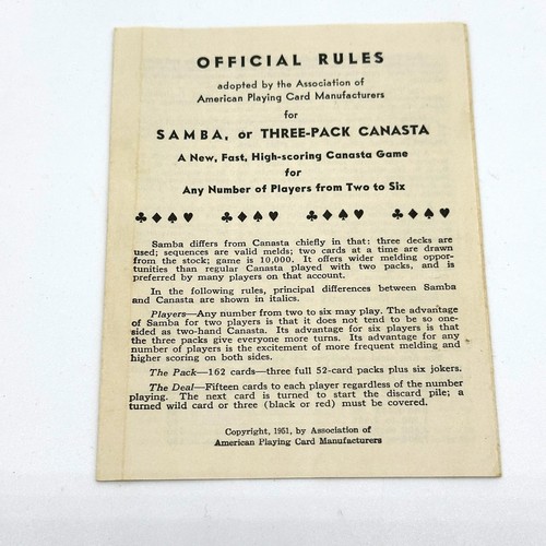 Spielkarten Canasta Samba Bolivien Vintage Cocker Spaniel Hund 1 Steuermarke 1951 - Bild 4 von 12