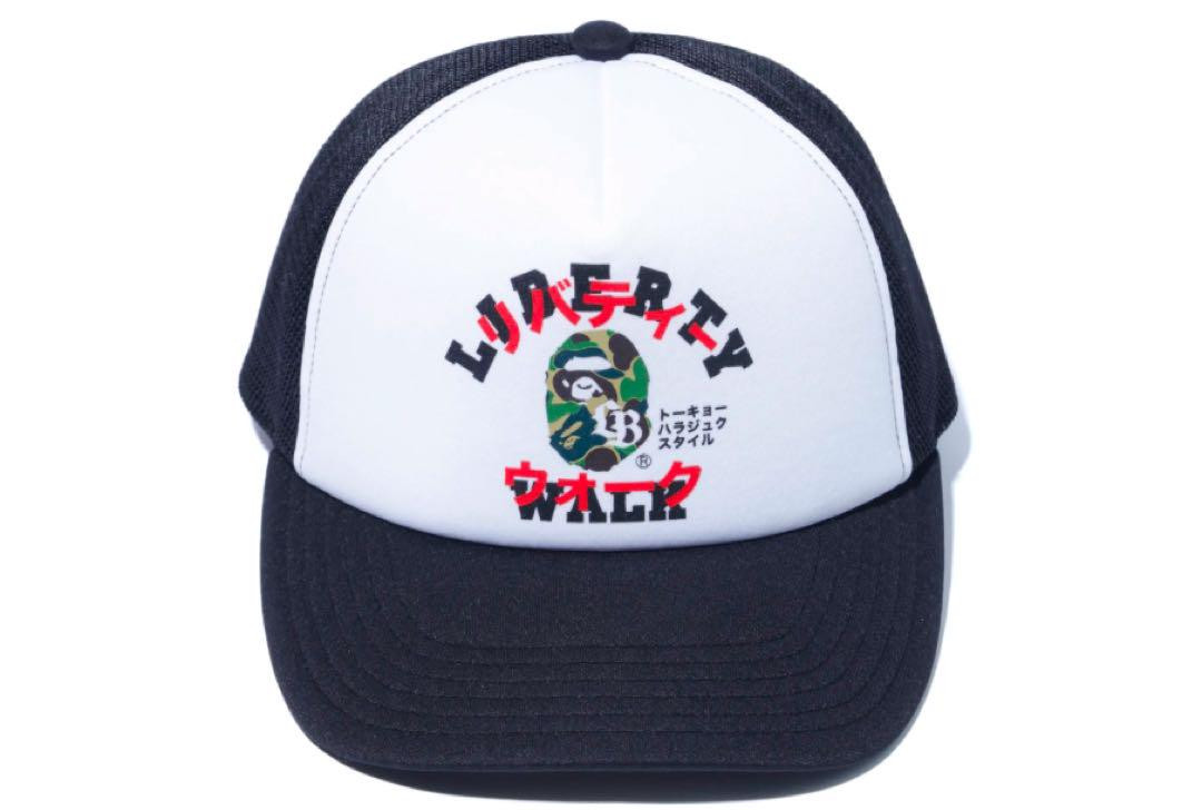 BAPE LBWK Mesh Cap Black Free Size A Bathing Ape Liberty Walk 2025 