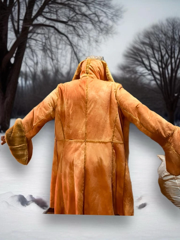 Женское каскадное пальто из искусственной замши и меха Newport News - Изображение 2 из 4