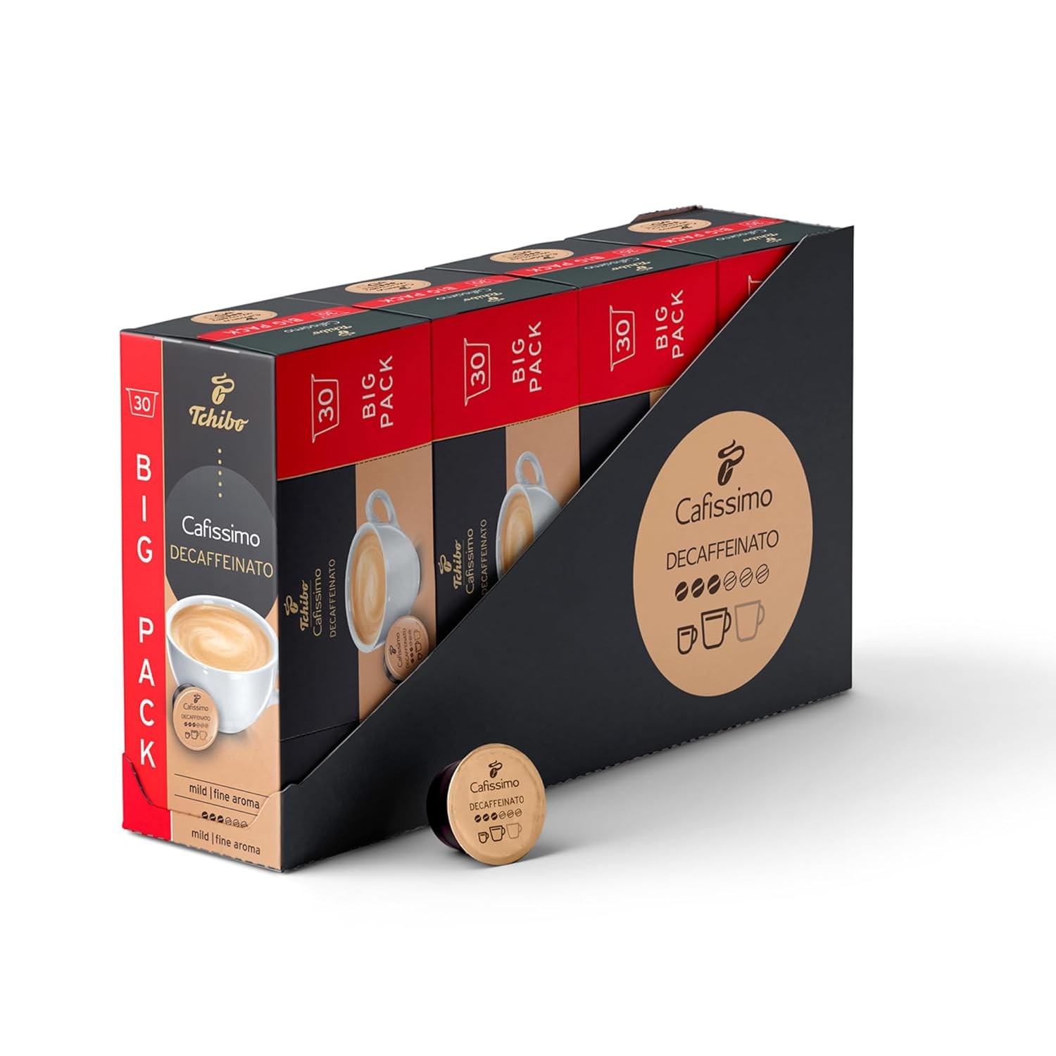 Tchibo Cafissimo Caffè Crema entkoffeiniert, 120 Stück 4 x 30 Kaffeekapseln