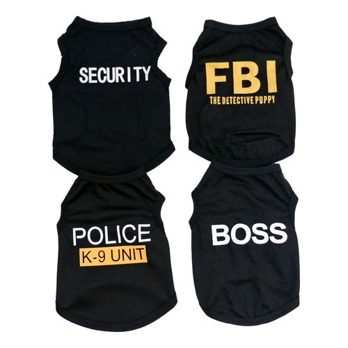 Pet Dog T-shirt Letter Print Shirt Small Breed 4 Pcs Pullover Vest Soft Sweater - Picture 3 of 19