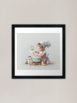 Baby you bake the world a better pl Gerahmtes Wandbild Poster Leinwanddruck Bild