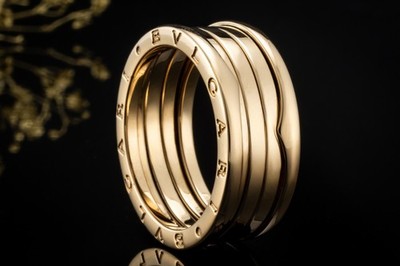 BVLGARI B.zero1 Ring 4-Band beweglich in 750er Gelbgold Massiv Größe 64 Schmuck