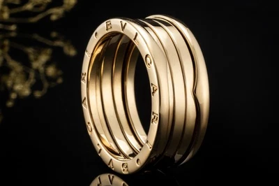 BVLGARI B.zero1 Ring 4-Band beweglich in 750er Gelbgold Massiv Größe 64 Schmuck - Bild 1 von 4