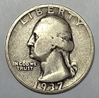 * SILVER * 1937-S  Washington Quarter - 90% Silver