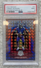 2024 Panini Mosaic Center Stage #21 Lamar Jackson Mosaic Blue Mint PSA 9 /99