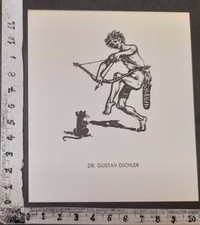 WUNDERKAMMER GR EXLIBRIS 332 - " CACCIA TOPO GUSTAV DICHLER " - * * - X