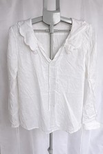 New Look Maternity White Frill Blouse – Size 20 – Very Good Condition