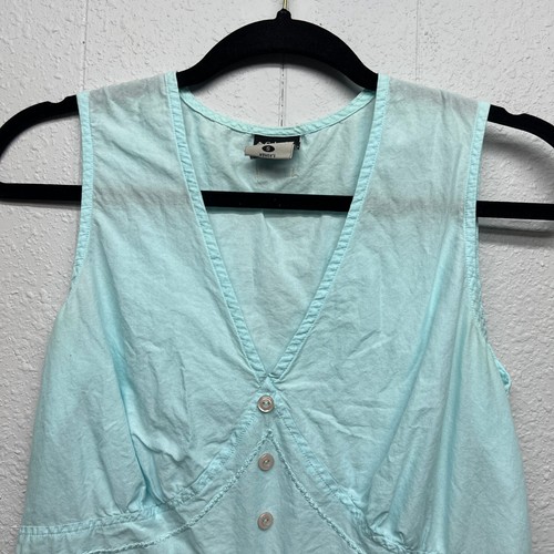 Columbia Eyelet Cottagecore Womens Babydoll Top Small Beachy Coastal Cowgirl - Picture 3 of 10