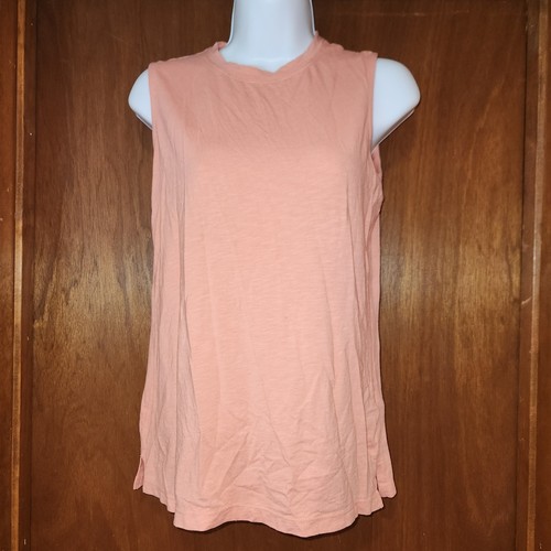 EUC Christian Siriano Salmon/coral Sleeveless Basic Tee Sz XS
