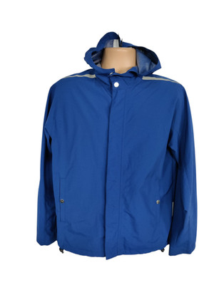 PERRY ELLIS AMERICA MITTELBLAU MANTEL JACKE REGEN LEICHT AKTIV FREIZEIT HERREN REISSVERSCHLUSS