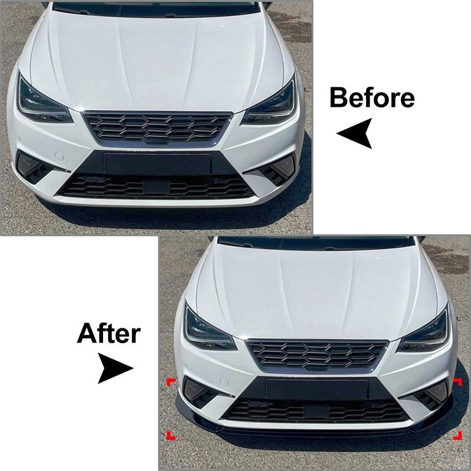 Alerón divisor de labios parachoques delantero para Seat Ibiza MK5 estándar FR 2018-2023 Foto 2 de 4