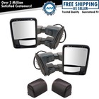 Power Heat Fold Smoked Turn Textured Upgrade Towing Mirror Pair for Super Duty