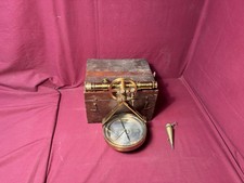 Vintage W. & L.E Gurley ottone geometra transito in scatola originale