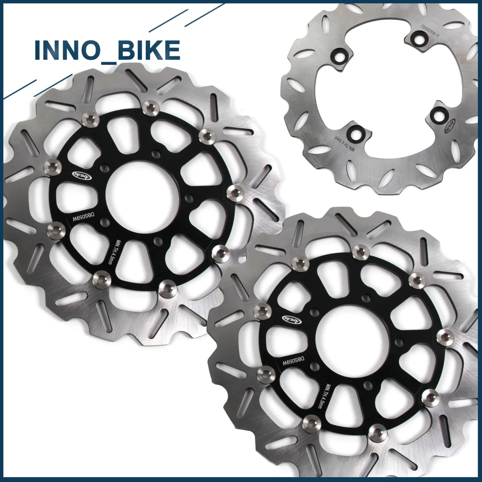 Rotores de freno delanteros traseros Arashi para Kawasaki Ninja ZX6R 2013-2021 ZX10R 2008-2015 Foto 2 de 2