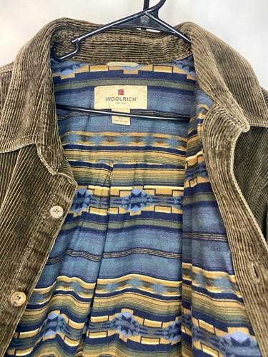 Coperta foderata unisex WOOLRICH marrone velluto a coste Aztez western taglia 2XL - Foto 13 di 22