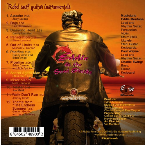 Surf Electric Guitar Hits with Play a Long Backing Tracks Eddie & the Sand Shark - Imagen 2 de 3