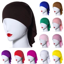 12pcs Ramadan Women Under Scarf Bonnet Cap Bone Muslim Head Wrap Cover Hijab Hat