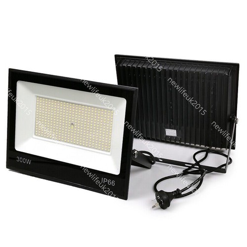 240V LED 300W Floodlight Cool White 6500K with Plug Outdoor Work Light Spotlight - Bild 2 von 15