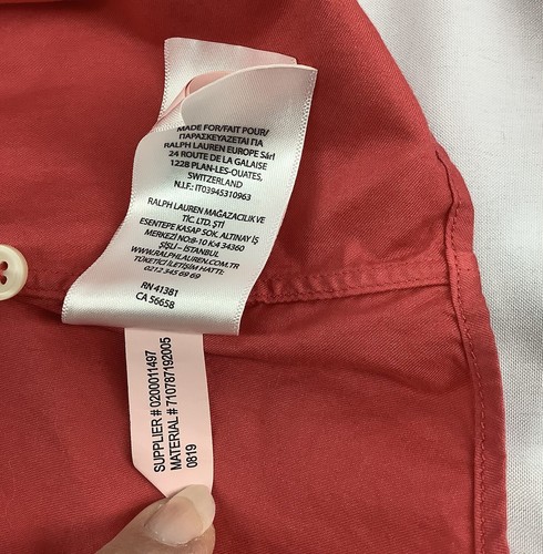 Chemise homme Ralph Lauren grande coupe slim corail rougeâtre 100 % coton JAP250112/JP1 - Photo 8/11