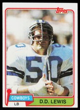1981 Topps D.D. Lewis #134 FOOTBALL Dallas Cowboys