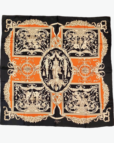 Ritz Paris Hotel Silk Scarf Cherub Putti 33" Square - Picture 2 of 15