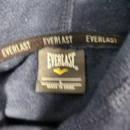 Everlast Hoodie Mens Size L Jumper Dark Blue Gym Activewear Workout Sweater - Picture 2 of 7