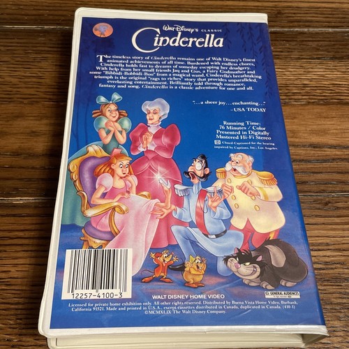 Disney Classic vhs Black Diamond Cinderella - Picture 2 of 5