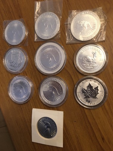 1oz silver bullion coins -10 Coin Bundle - Picture 2 of 4