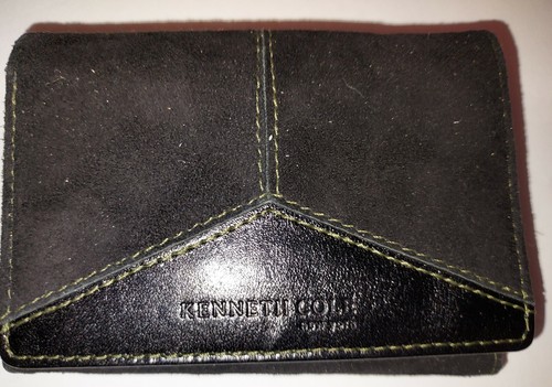 Mini billetera de cuero Kenneth Cole New York, negra - Imagen 1 de 4