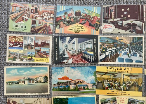 43 Dif. ROADSIDE LINEN RESTAURANT Postcards 1930s-1950 - Great Lot! - Picture 2 of 4