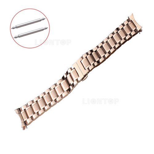 Curved Edelstahl Armband Ersatz Metall Uhrenarmband 16 18 19 20 21 22 24 26mm - Picture 22 of 29