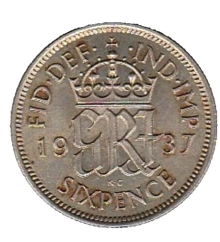 Uncertified Silver 1937 Year UK Coins