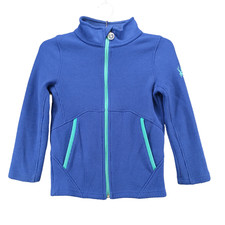 Spyder Kids Full Zip Jacket Blue Size Small 7-8 Polyester Mock Neck