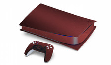 MATTE METALLIC BURGUNDY SKIN FOR PS5 PLAYSTATION DISC VERSION 