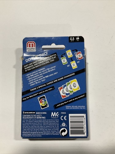 2017 - Mattel Games DOS The Worlds #2 Card Game From The Makers of UNO  Complete - Picture 2 of 2