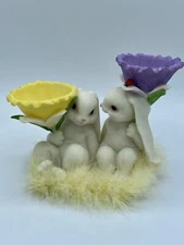 Vintage Cracker Barrel Easter bunnies egg holder