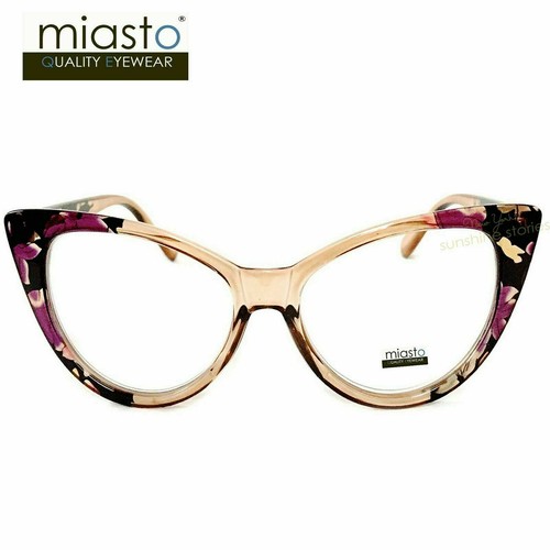 ~ 2 PAIRS~  MIASTO WOMENS VINTAGE BIG "CAT EYE" SEXY READER READING GLASSES+1.25 - Picture 1 of 5